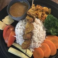 Satay rice!!!! SO GOOD at Pinxin Vegan Cuisine - 品馨蔬食 in Penang