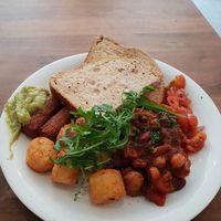 Vegan skillet at 90 Degree Melt in East London