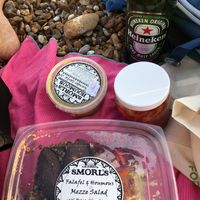 Thunder Garlic Humus is the best  at Smorl's in Brighton