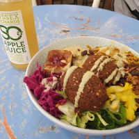 Houmous salad bowl at Smorl's in Brighton