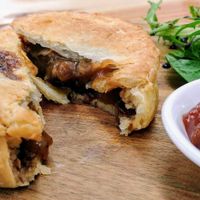 Tasty vegan pie at Cat Cuddle Cafe in Lutwyche