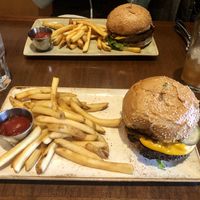 Vegan burgers  at Alvarado Street Brewery and Grill in Monterey