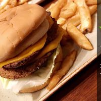 double vegan burger  at Alvarado Street Brewery and Grill in Monterey