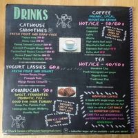 menu drinks at Cat House Chiang Mai - Cat Shack in Chiang Mai