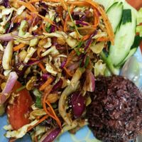 Burmese tea leaf salad  at Cat House Chiang Mai - Cat Shack in Chiang Mai