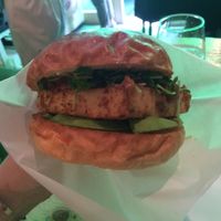 Tofu burger 'regular' at Craft Burger Co in Osaka