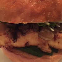 The tofu burger at Craft Burger Co in Osaka