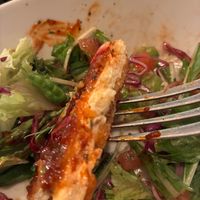 Inside of tofu steak at Craft Burger Co in Osaka