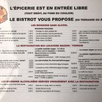 Menu at Le Bar a Vrac in Marseille