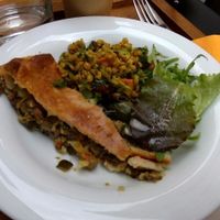 Tourte et salade de blé (vegan) at 60 Degres Tisanerie Moderne in Aix-en Provence
