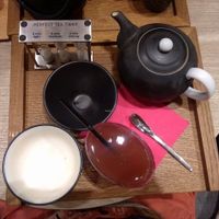 Perfect breakfast (it came with chocolate cake, bread and jam) at 60 Degres Tisanerie Moderne in Aix-en Provence