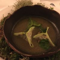 Broth and dumplings at ONA in Ares