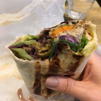 Original wrap with sweet potato and vegan meat balls at SAMAM - Cantine végétale in Paris