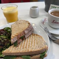 Pastramheat, Irish tea and orange juice.   at Picnic in Glasgow