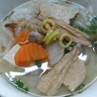 A close-up shot of the topping at Tinh Duyen in Long Xuyen