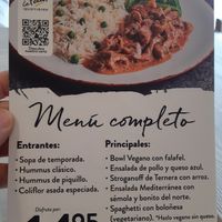 Menu of the day so as April 2023 at Le Pain Quotidien - Velazquez in Madrid