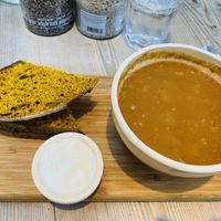 Onion soup at Le Pain Quotidien in Kildare