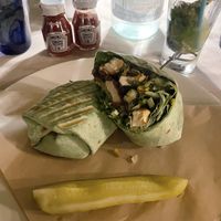 Veggie wrap with tofu   at The Deck in Providenciales