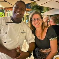 Chef Andre - a vegan!  at The Deck in Providenciales