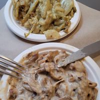 Fennel (top), seitan (bottom) at Veg Eat in Bergamo