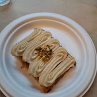 Tarta de zanahoria y pistacho at Veg Eat in Bergamo