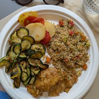 Mixed plate larger option at Veg Eat in Bergamo