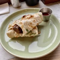 Sausage naan at Dishoom in Edinburgh