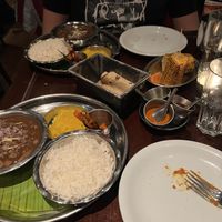 CHOLE CHAWAL, CHILLI NO-BUTTER-BHUTTA AND ROOMALI ROTI  at Dishoom in Edinburgh