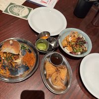 Vada pau, house chaat, samosas  at Dishoom in Edinburgh