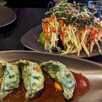 Gyozas and tacos (both vegan) at Asia in Oslo
