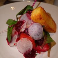 1 of the 3 starteres we got. An explosion of flavours and very well combined. at Graanmarkt 13 in Antwerpen