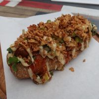 Donderse Dogma with vegetarian sausage (also available in vegan) at Dogma in Utrecht