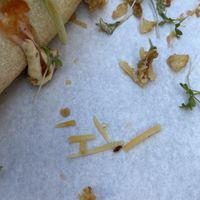 Grated cow cheese on vegan hotdog. Staff apologized.  at Dogma in Utrecht