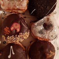 Flavours include oreo and lemon/poppy seed. at The Rolling Donut - Bachelors Walk in Dublin