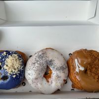 Blueberry Crumble, Lemon & Poppyseed, and The Lotus Biscoff at The Rolling Donut - Bachelors Walk in Dublin