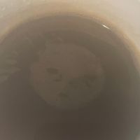 Face in my coffee at The Rolling Donut - Bachelors Walk in Dublin