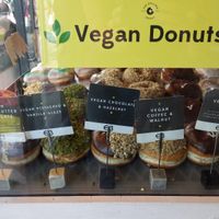 Selection of vegan donuts at The Rolling Donut - Bachelors Walk in Dublin