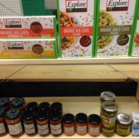 vegan pasta sauces at Brontosaurus Vegan Lifestyle Store in Swansea