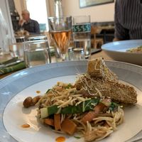 Main dish at La Vege Table in Reims