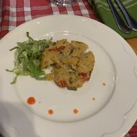 Polenta cake at La Vege Table in Reims