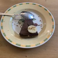 Tarte au chocolat at La Vege Table in Reims