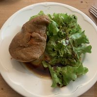 Muffin with olives at La Vege Table in Reims