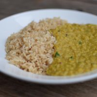 Dhal and rice at Wholefoods in Clayton