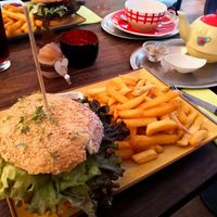 Vegan burger at Cafe Panini in Schondorf
