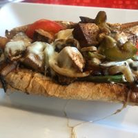 Tofu hoagie on French (Grilled onions, mushrooms, melted Follow Your Heart cheese, green peppers , lettuce and tomato) at Mellow Mushroom - Downtown in Montgomery