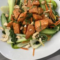 asian stir fry with sweet potatoes  at Divya's Kitchen in New York City