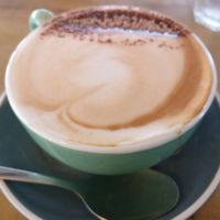 Best almond milk coffee I've had in new Zealand at Abracadabra Cafe & Bar in Rotorua