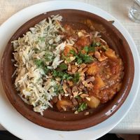 Lentil, pumpkin, and kumara tagine with fresh coriander  at Abracadabra Cafe & Bar in Rotorua