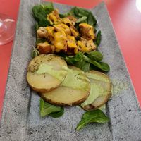 Tapa vegana at Sanissimo - Principe Pio in Madrid