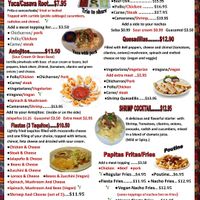 Menu at The Guanaquita Restaurant in Kitchener